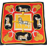 Hermès Grand Apparat Silk Carre 90 Scarf Tuch