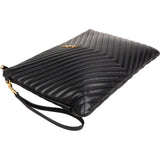 Yves Saint Laurent Quilted Leather Clutch