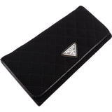 Prada Black Quilted Tessuto Triangle Wallet
