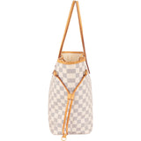 Louis Vuitton Monogram Damier Azur Neverfull MM Shoulder Bag