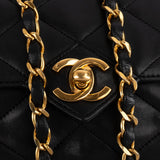 Chanel Quilted Lambskin 24K Gold Single Flap Crossbody Bag