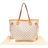 Louis Vuitton Monogram Damier Azur Canvas Neverfull MM Shoulder Bag