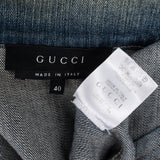 Gucci Blue Tom Ford Era Heart Lock Denim Jacket (IT40)