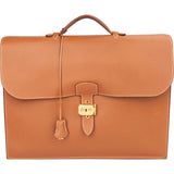 Hermès Brown Courchevel Leather Sac A Depeches Business Handbag
