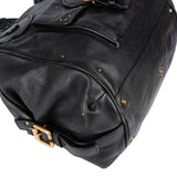 Chloé Studded Pebbled Leather Large Paddington Satchel Handbag