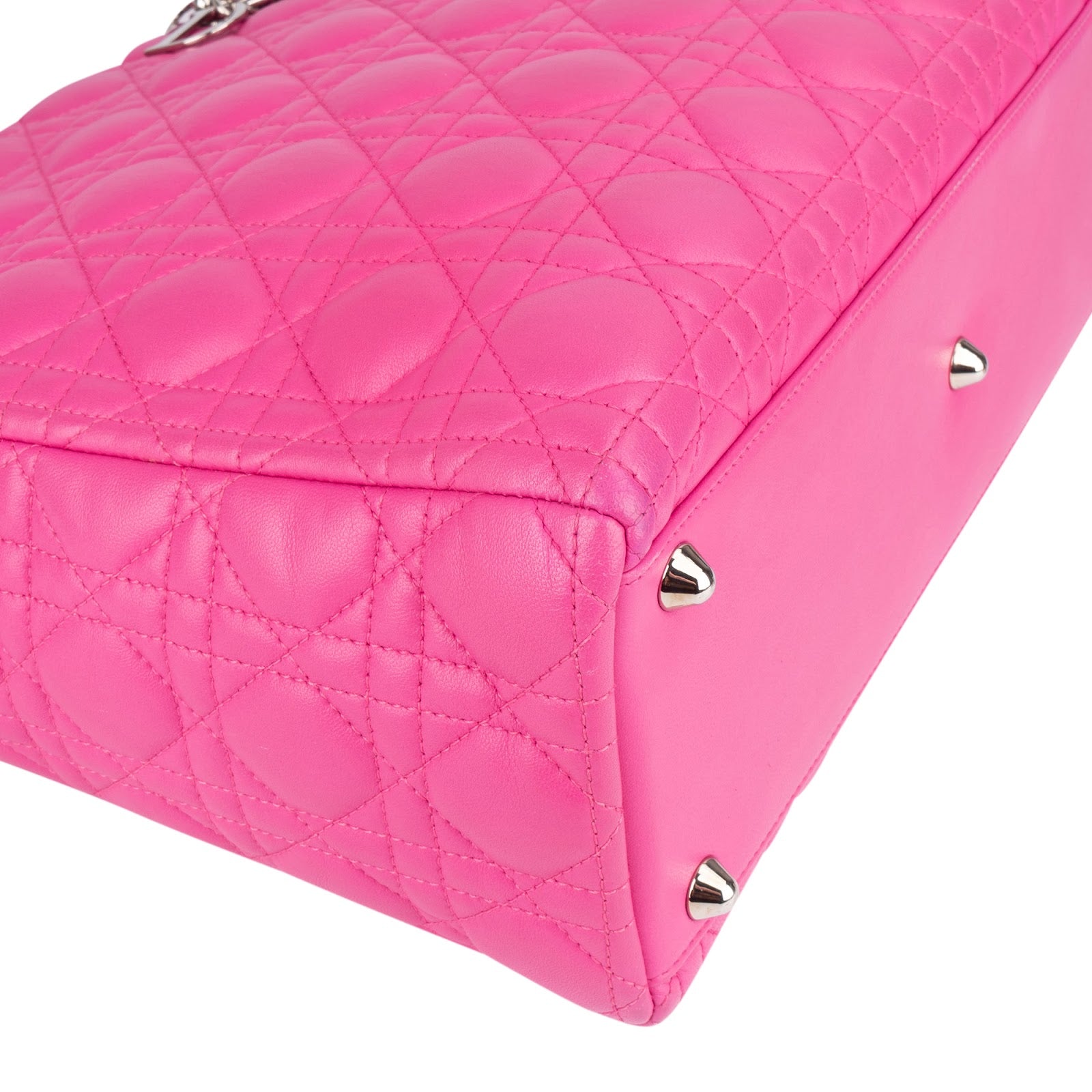 Christian Dior Quilted Lambskin Lady Dior Handbag - vintageandkickz