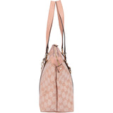 Gucci Monogram GG Coated Canvas Pink Abbey Tote Shoulder Bag