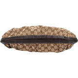 Gucci Monogram GG Large Buckle Hobo Shoulder Bag