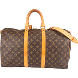Louis Vuitton Monogram Canvas Keepall 45 Bandoulière Travel Bag