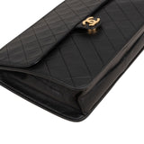 Chanel Quilted Lambskin 24K Gold Single Flap Shoulder Bag