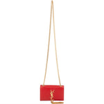 Saint Laurent Red Leather Kate Chain Crossbody Bag xx maße - vintageandkickz
