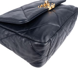 Chanel 19 Quilted Navy Lambskin Single Flap Crossbody Bag