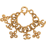 Chanel Golden CC Clover Lava Charm Bracelet 93P