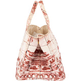 Prada Printed Canvas Estampada Canapa Tote Handbag