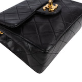 Chanel Quilted Lambskin Small 24K Gold Single Flap Crossbody Bag