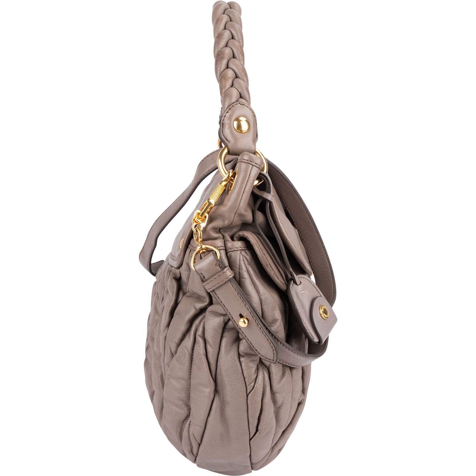 [🔄️B24 / F12] Miu Miu Matelassé Nappa Leather Coffer Crossbody Bag - vintageandkickz
