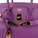 Hermès Violet Epsom Leather Birkin 35 Handbag - vintageandkickz