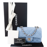 Chanel Quilted Lambskin Mini Rectangular Single Flap Crossbody Bag