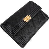 Chanel Caviar Leather Small Boy Wallet