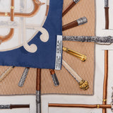 Hermès Canes & Pommeaux Silk 40 Scarf Tuch