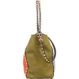 Valentino Garavani Tricolor Leather Rockstud Trapeze Shoulder Bag