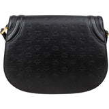 MCM Visetos Monogram Embossed Leather Patricia Saddle Crossbody Bag