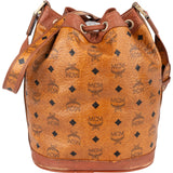 MCM Monogram Visetos Drawstring Bucket Crossbody Bag