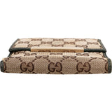 Gucci Monogram GG Canvas Metal Bar Bifold Wallet