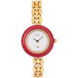 Gucci Gold Tone Change Bezel Chain 1100-L Bezel Woman Watch