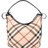 Burberry Nova-Check Monogram Hobo Shoulder Bag