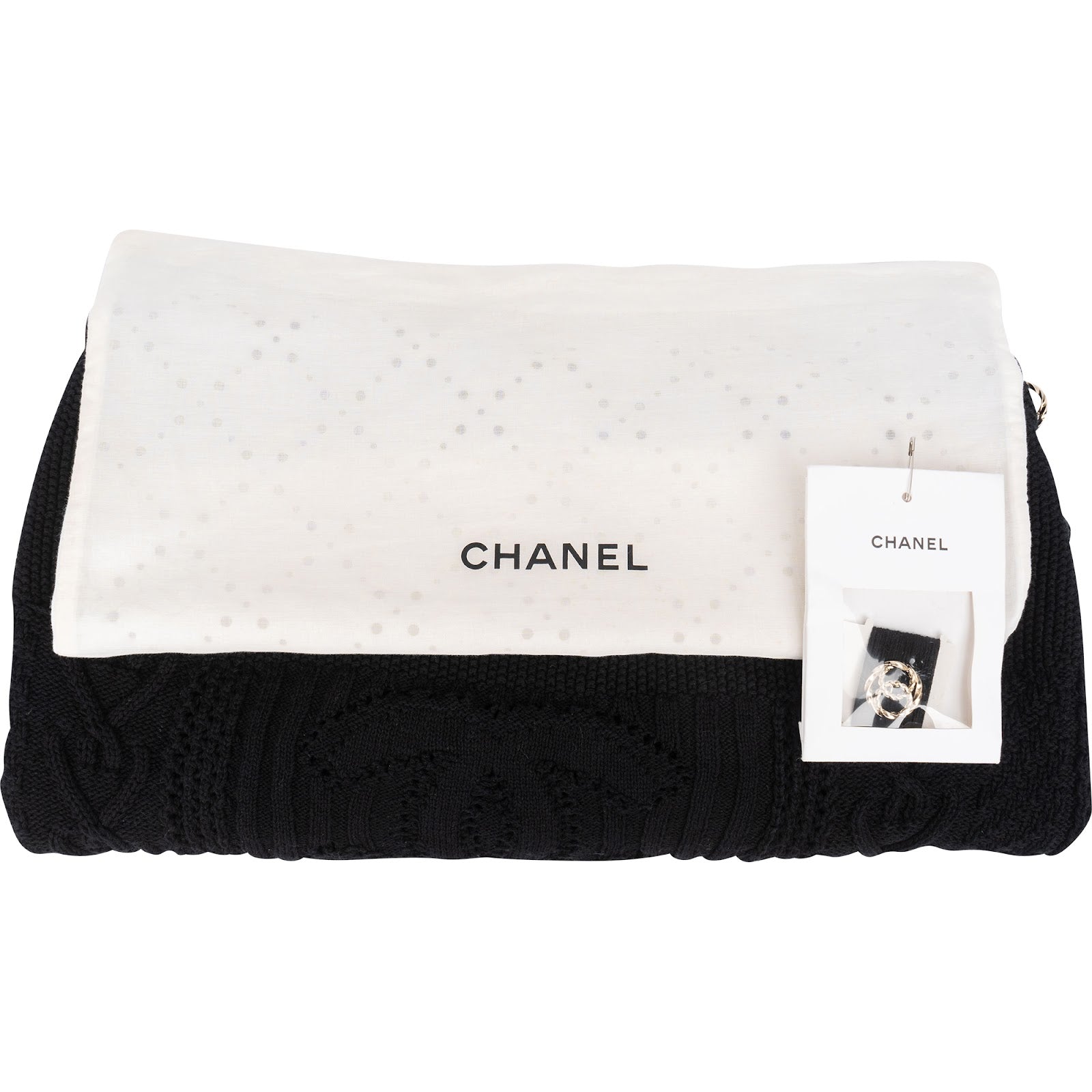 Chanel Black Knit CC Emblem Cable Cropped Sweater (FR 36 / DE 34) xx Größe - vintageandkickz