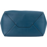 Céline Blue Leather Cabas Phantom Drawstring Tassel Shoulder Bag