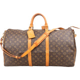 Louis Vuitton Monogram Canvas Keepall 55 Bandoulière Travel Bag