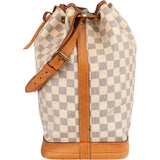 Louis Vuitton Monogram Damier Azur Canvas Sac Noé Grande Shoulder Bag