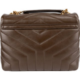 Yves Saint Laurent Brown Quilted Leather Loulou Crossbody Bag