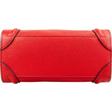 Céline Drummed Calfskin Luggage Nano Handbag