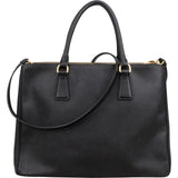 Prada Black Saffiano Leather Galleria Handbag