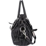 Prada Black Nappa Leather Gaufre Satchel Handbag