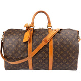 Louis Vuitton Monogram Canvas Keepall 50 Bandoulière Travel Bag
