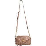 Gucci Chevron Matelassé Leather GG Marmont Camera Crossbody Bag