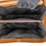 Gucci Brown Leather Bamboo Top Handle Handbag