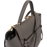 Celine Grey Leather Grained Calfskin Belt Handbag