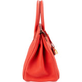 Hermès Rouge Pivoine Togo Leather Gold Birkin 30 Handbag