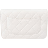 Chanel Quilted Caviar Leather Wallet On Chain Crossbody Bag