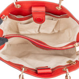 Gucci Grained Leather Bamboo Handle Tote Handbag