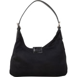 Fendi Black Jersey Mama Baguette Shoulder Bag - vintageandkickz