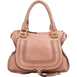 Chloé Pink Grained Calfskin Marcie Handbag