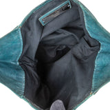 Balenciaga Petrol Leather Motorcycle Courier Tote Shoulder Bag