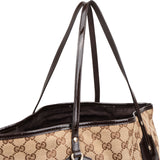 Gucci Monogram GG Canvas Patent Leather Shoulder Bag