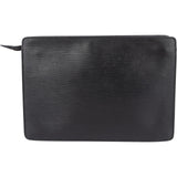 Louis Vuitton Noir Epi Leather Pochette Homme Clutch - vintageandkickz